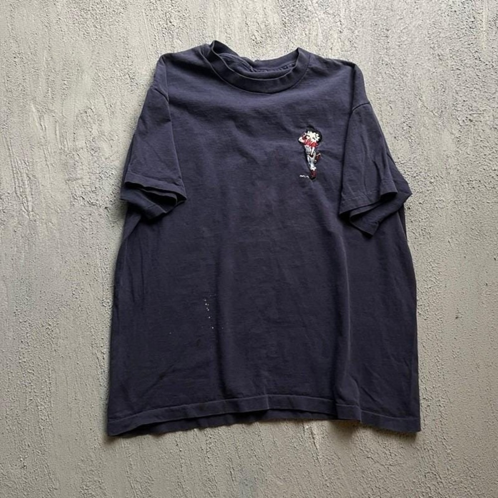 Vintage Betty Boopβ Shirt Men's Large Blue 1990s Embroidered